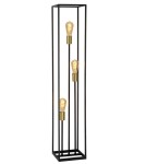 Lampy podłogowe loftowe - industrialne - Lucide RUBEN Podłogowa 3xE27 czarny satynowy mosiądz 00724/03/30 - produkt 1