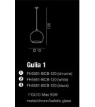 Lampy wiszące pojedyncze - Azzardo GULIA 1 BLACK 1xGU10 Wisząca Czarny AZ0630 - product 2
