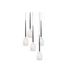 Lampy wiszące - Azzardo IZZA 5 WHITE 5xE14 Wisząca Biały Połysk AZ0311 - produkt 1