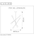 Lampy wiszące - Lucide LESTER Sufitowa 4xE27 czarny 21119/06/30 - produkt 15