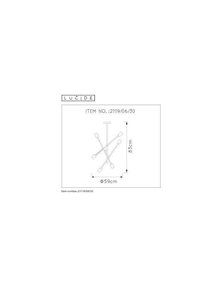 Lucide LESTER Sufitowa 4xE27 czarny 21119/06/30