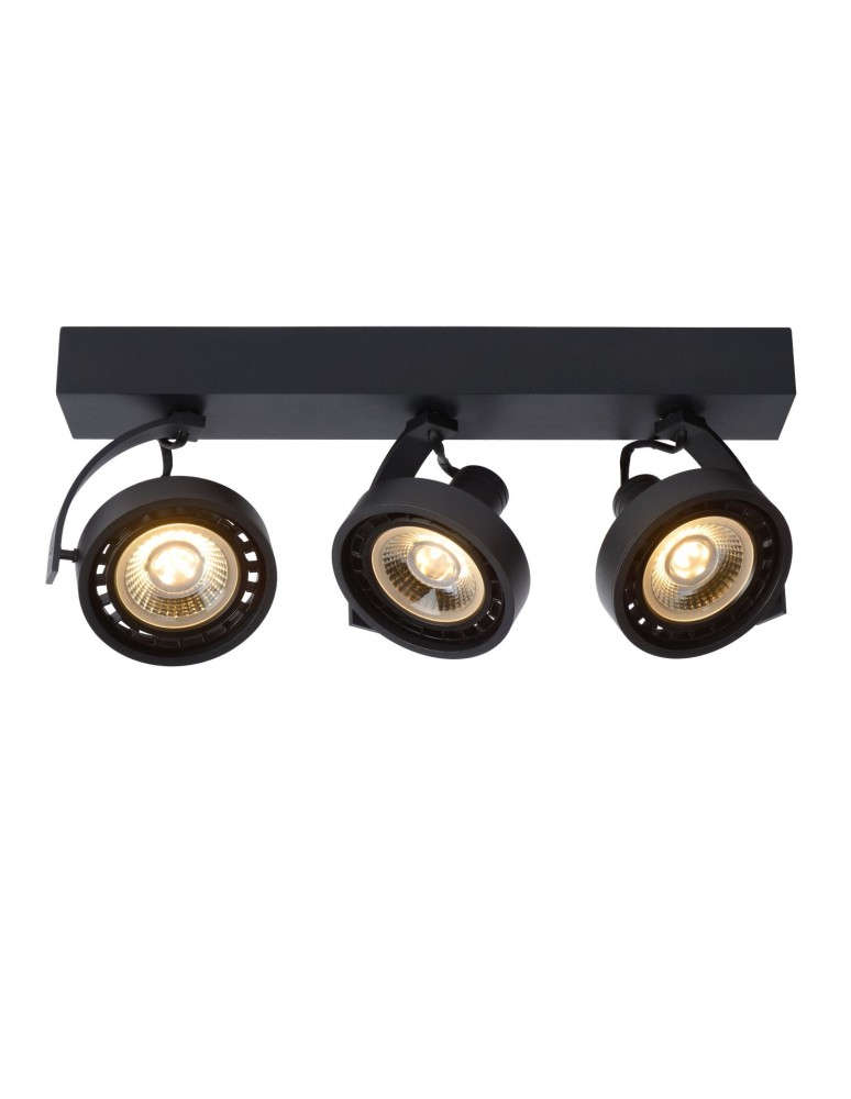 Lampy sufitowe reflektory - Lucide DORIAN Sufitowa 3xGU10 czarny 22968/36/30 - produkt kolory-swiatla.pl 1