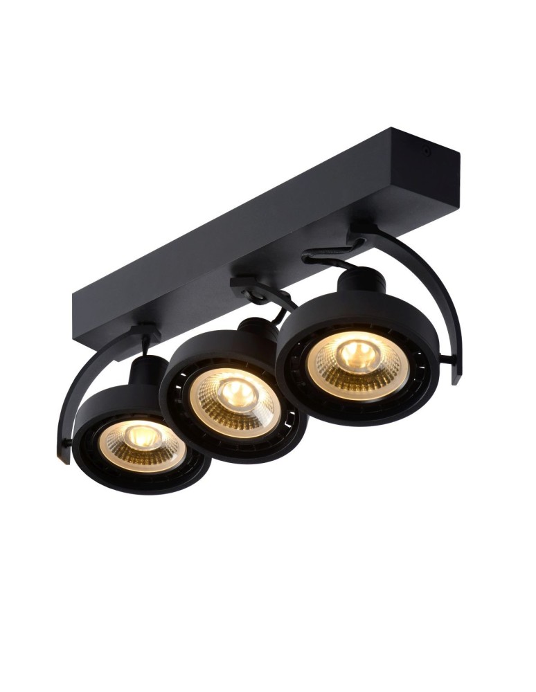 Lampy sufitowe reflektory - Lucide DORIAN Sufitowa 3xGU10 czarny 22968/36/30 - produkt kolory-swiatla.pl 15