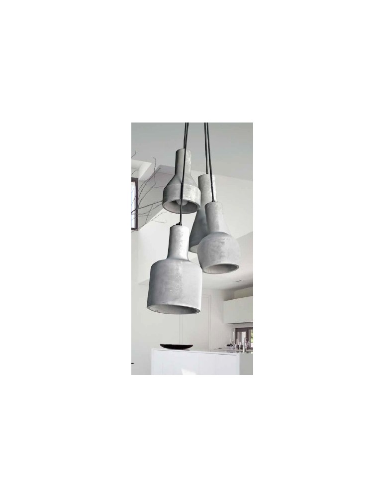 Lampy wiszące - Azzardo KARINA 4 4xE27 Wisząca Beton AZ1030 - produkt kolory-swiatla.pl 1