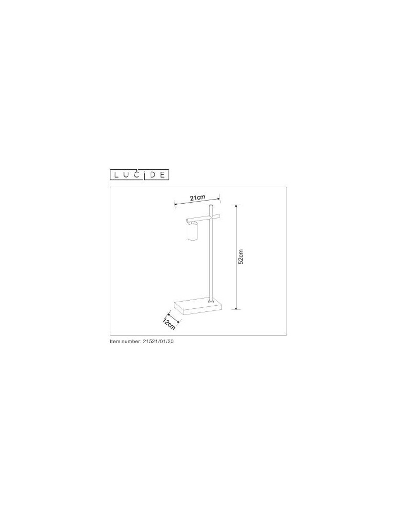 Lucide LEANNE Biurkowa 1xE27 czarny 21521/01/30