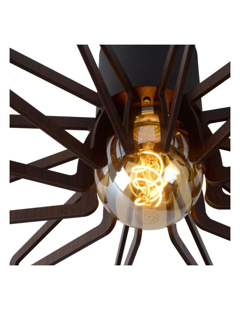 Lampy sufitowe - Lucide ZIDANE Sufitowa 1xE27 czarny 77184/45/30 - produkt kolory-swiatla.pl 8