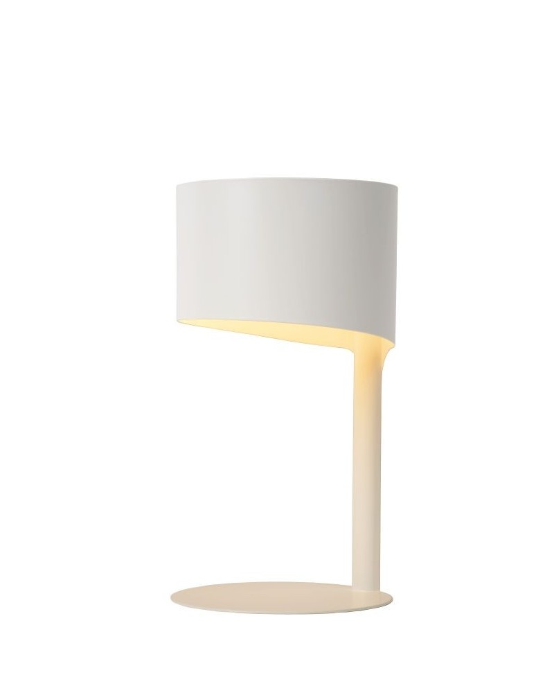 Lampy stołowe z abażurem - Lucide KNULLE  Biurkowa 1xE14 biały 45504/01/31 - produkt kolory-swiatla.pl 1