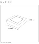 Plafony kwadratowe - Lucide BRICE-LED Sufitowa LED czarny 28117/17/30 - produkt 7