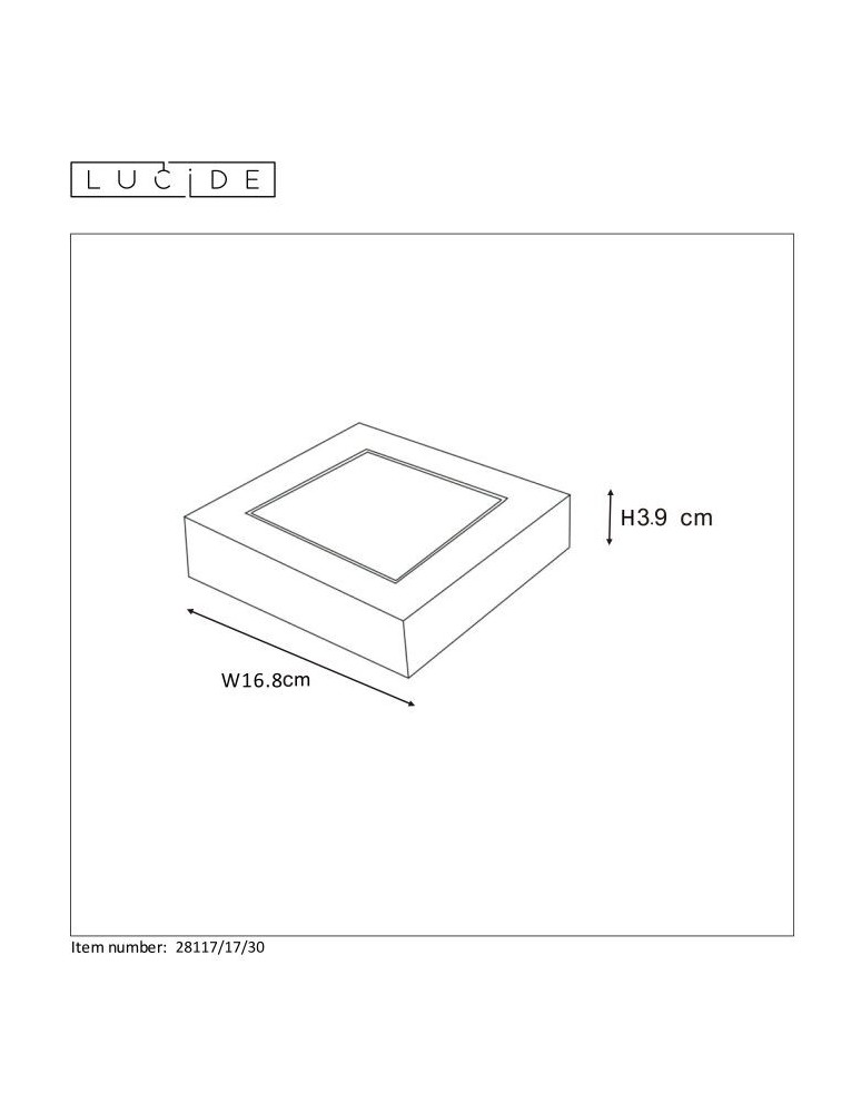 Lucide BRICE-LED Sufitowa LED czarny 28117/17/30