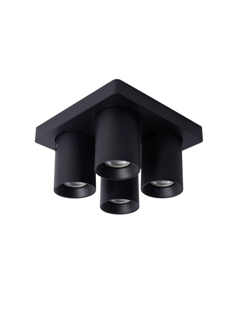 Lampy sufitowe reflektory - Lucide NIGEL Sufitowa 4xGU10 czarny 09929/20/30 - produkt kolory-swiatla.pl 8