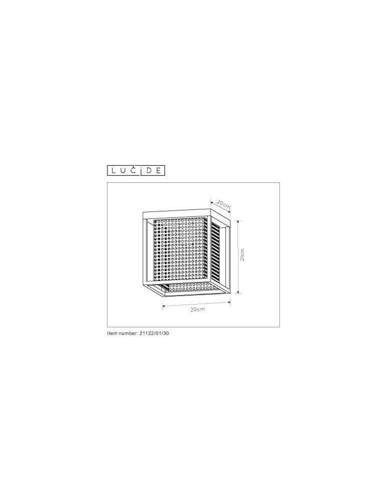 Lampy sufitowe loftowe - industrialne - Lucide SANSA Sufitowa 1xE27 czarny 21122/01/30 - produkt kolory-swiatla.pl 11