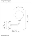 Kinkiety łazienkowe - Lucide BEREND Ścienna 1xG9 czarny 30265/01/30 - produkt 13
