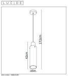 Lampy wiszące rurki - Lucide ORLANDO Wisząca 1xE27 szary 74404/01/65 - produkt 11