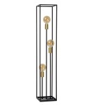 Lampy podłogowe loftowe - industrialne - Lucide RUBEN Podłogowa 3xE27 czarny satynowy mosiądz 00724/03/30 - produkt 11