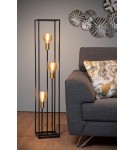 Lampy podłogowe loftowe - industrialne - Lucide RUBEN Podłogowa 3xE27 czarny satynowy mosiądz 00724/03/30 - produkt 13