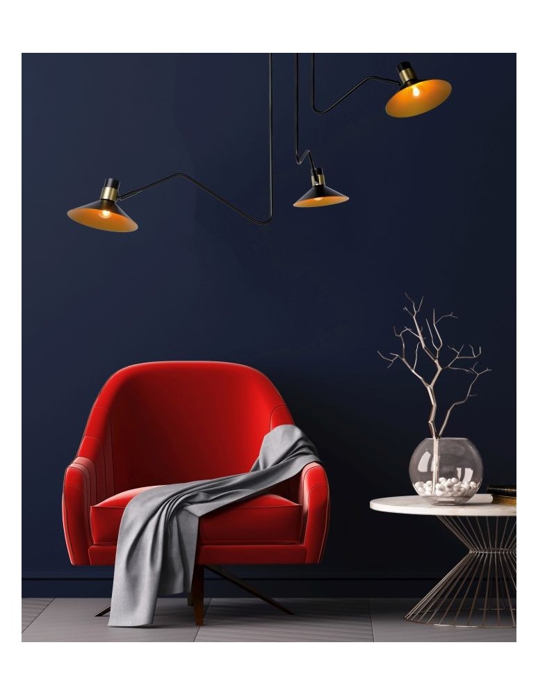 Lampy sufitowe reflektory - Lucide PEPIJN Sufitowa 3xE14 czarny 05128/03/30 - produkt kolory-swiatla.pl 10