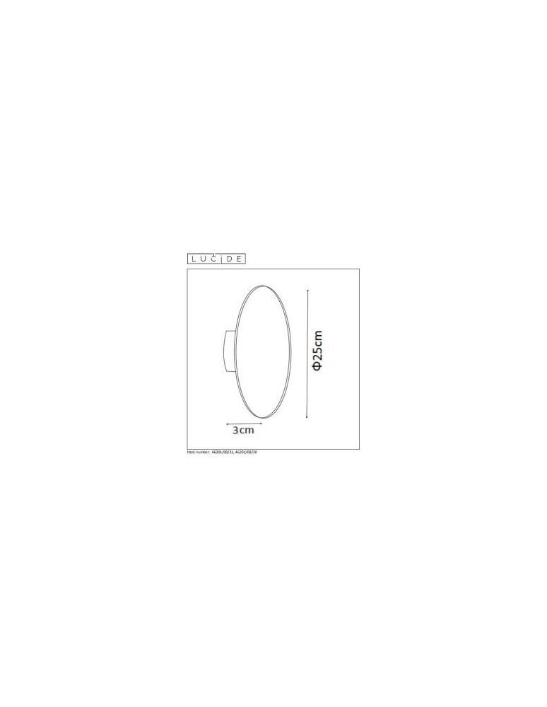 Lucide EKLYPS LED  Ścienna LED czarny 46201/08/30