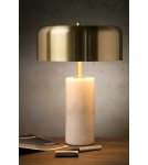 Lampy stołowe designerskie - Lucide MIRASOL Biurkowa 3xG9 biały satynowy mosiądz 34540/03/31 - produkt 9