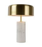 Lampy stołowe designerskie - Lucide MIRASOL Biurkowa 3xG9 biały satynowy mosiądz 34540/03/31 - produkt 11