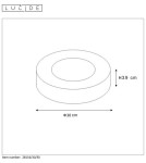 Plafony hermetyczne - Lucide BRICE-LED Sufitowa LED czarny 28116/30/30 - produkt 7