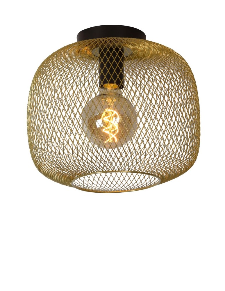 Lampy sufitowe loftowe - industrialne - Lucide MESH Sufitowa 1xE27 czarny 45185/30/02 - produkt kolory-swiatla.pl 1