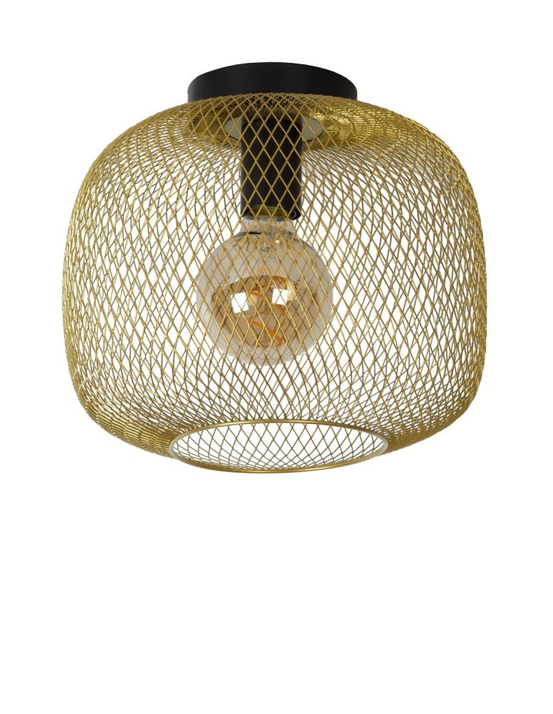Lampy sufitowe loftowe - industrialne - Lucide MESH Sufitowa 1xE27 czarny 45185/30/02 - produkt kolory-swiatla.pl 7