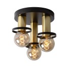 Lampy sufitowe loftowe - industrialne - Lucide ANAKA Sufitowa 3xE27 czarny satynowy mosiądz 45179/13/30 - produkt 1