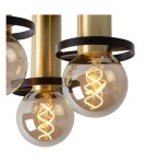 Lampy sufitowe loftowe - industrialne - Lucide ANAKA Sufitowa 3xE27 czarny satynowy mosiądz 45179/13/30 - produkt 10