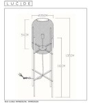 Lampy podłogowe loftowe - industrialne - Lucide MESH Podłogowa 1xE27 czarny 45785/01/30 - produkt 13