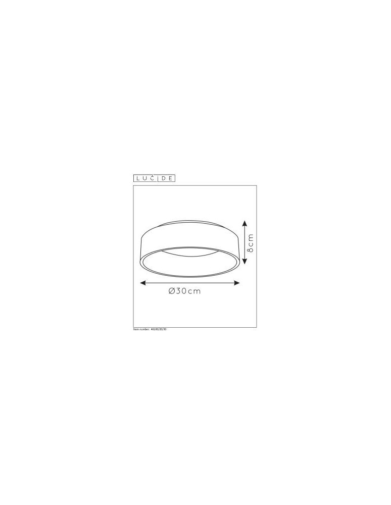 Lucide TALOWE Sufitowa LED czarny biały 46100/20/30