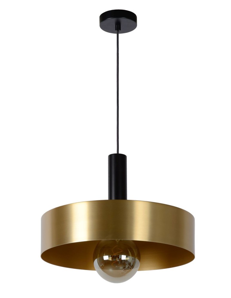 Lampy wiszące w kolorze mosiądz - Lucide GIADA Wisząca 1xE27 satynowy mosiądz czarny 30472/40/02 - produkt kolory-swiatla.pl 10
