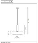 Lampy wiszące w kolorze mosiądz - Lucide GIADA Wisząca 1xE27 satynowy mosiądz czarny 30472/40/02 - produkt 15