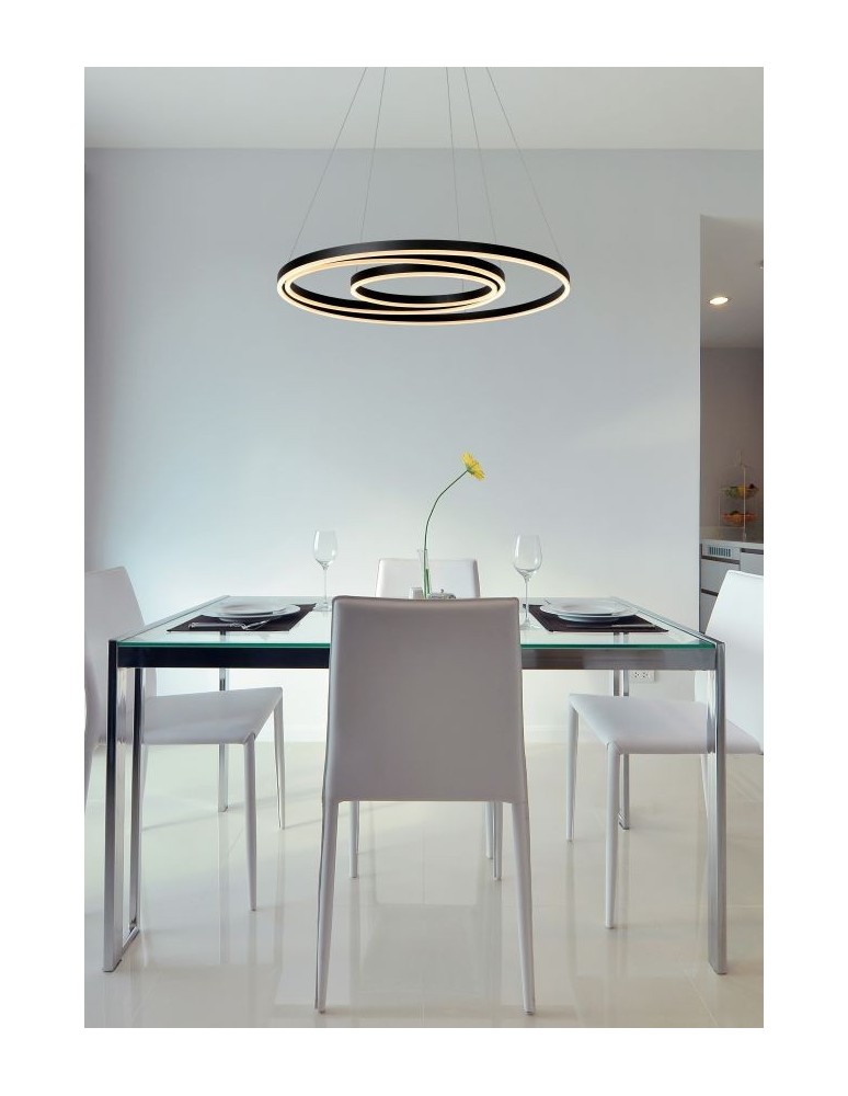 Lucide TRINITI Wisząca LED czarny biały 46402/99/30