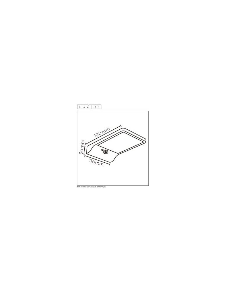 Lucide BASIC Ścienna + Sensor IP44 22862/04/30