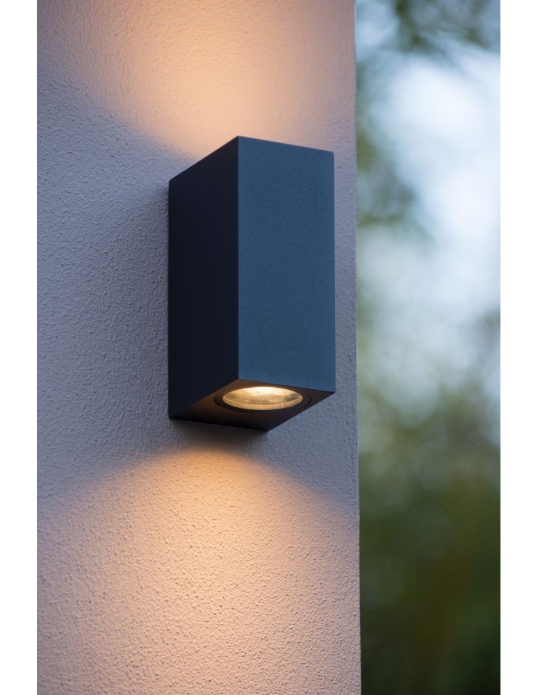Kinkiety zewnętrzne - Lucide ZORA-LED 2xGU10/5W L9 W6.5 H1 22860/10/30 Kinkiet - produkt kolory-swiatla.pl 9