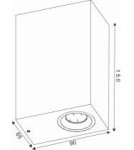 Kinkiety zewnętrzne - Lucide ZORA-LED 2xGU10/5W L9 W6.5 H1 22860/10/30 Kinkiet - produkt 10