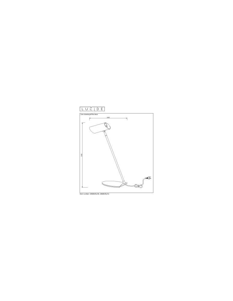 Lucide HESTER Biurkowa LED GU10 excl 19600/01/30