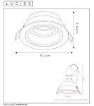 Lampy podtynkowe - oczka - Lucide EMBED Downlight Round GU10 9c 22958/01/30 - produkt 9