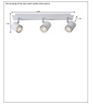 Lampy sufitowe reflektory - Lucide RILOU Spot LED 3x4,5W 26994/15/31 - produkt 9