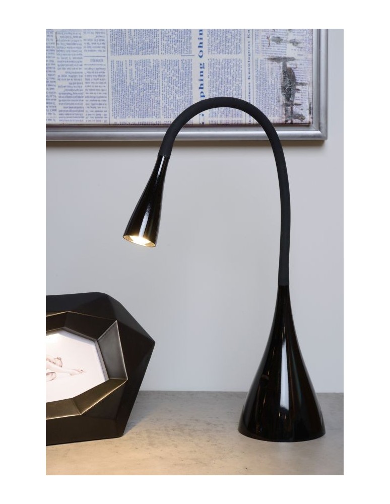 Lucide ZOZY Biurkowa LED 3W 3000K 300LM H48cm Black  18650/03/30