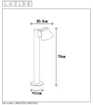 Lampy ogrodowe stojące - Lucide DINGO LED Bollard H70cm IP44 G 14881/70/31 - produkt 11