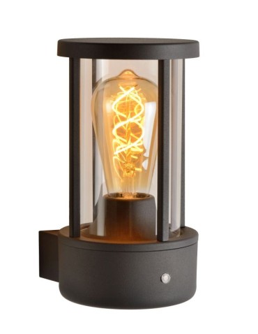 Lucide LORI Ścienna E27 IP44 H21.8cm Czarny 14893/01/30