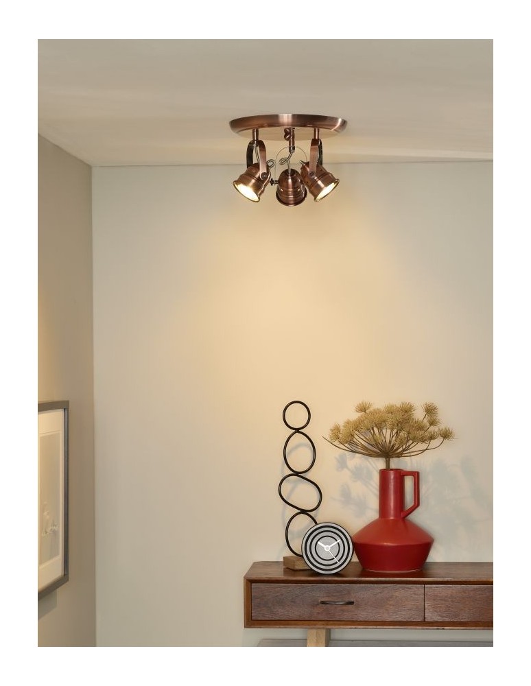 Lampy sufitowe reflektory - Lucide CIGAL Spot LED 3xGU10/5W 350LM 77974/15/17 - produkt kolory-swiatla.pl 8