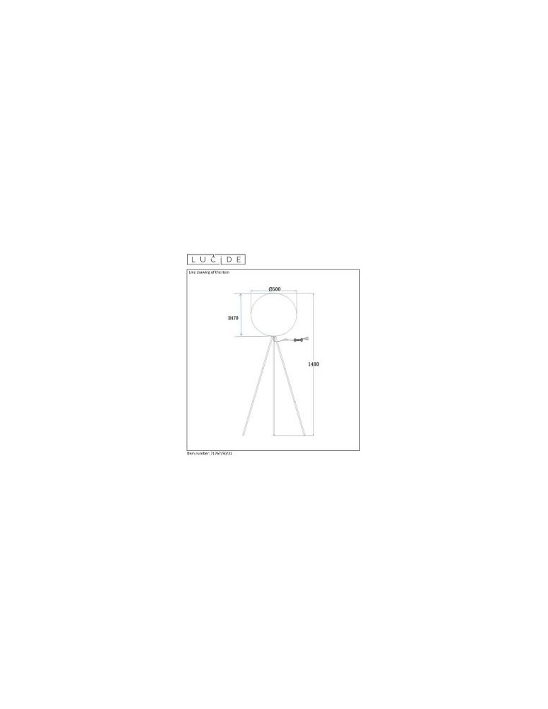 Lucide GOOSY SOFT Podłogowa E27 50c 71767/50/31