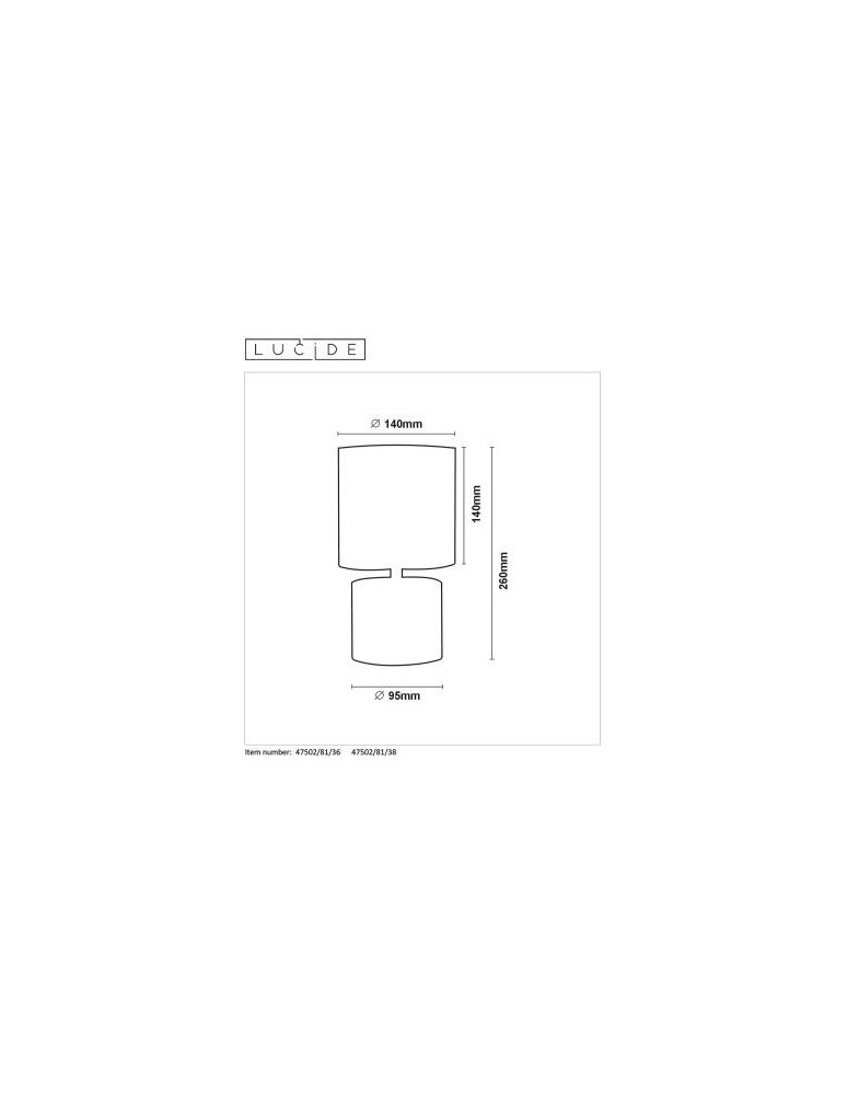 Lucide GREASBY Biurkowa E14 H26cm C 47502/81/38
