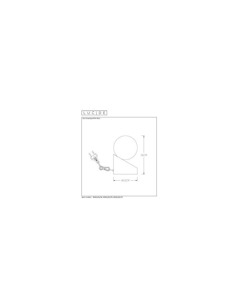 Lucide LEN Biurkowa G9excl 10cm H2 45561/01/70