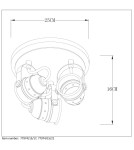 Lampy sufitowe reflektory - Lucide CIGAL Spot LED 3xGU10/5W 350LM 77974/15/17 - produkt 13