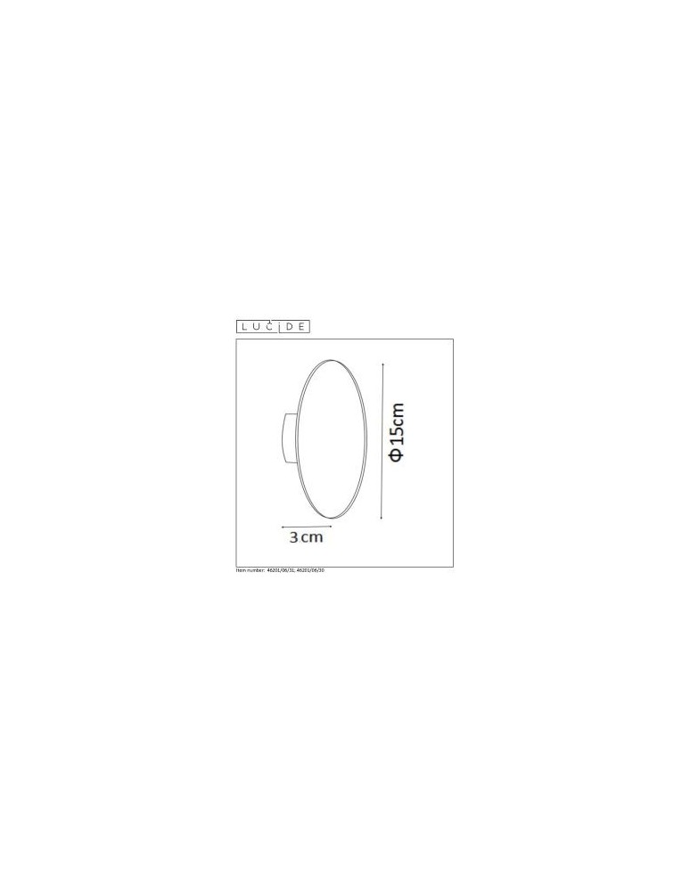 Lucide EKLYPS LED Ścienna 15cm 6W 46201/06/31