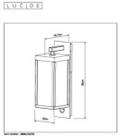 Kinkiety zewnętrzne - Lucide CLAIRETTE Ścienna LED 15W IP54 Czarny 28861/10/30 - produkt 19