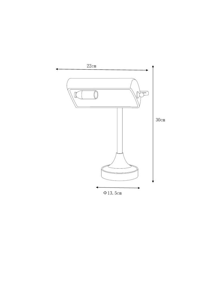 Lucide Banker Lamp E14 W22cm H30cm Glass zielona/ Bronze 17504/01/03